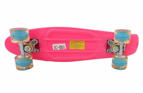 Dečiji skejtbord sa svetlećim točkovima TS-001 Light Pink - detalj