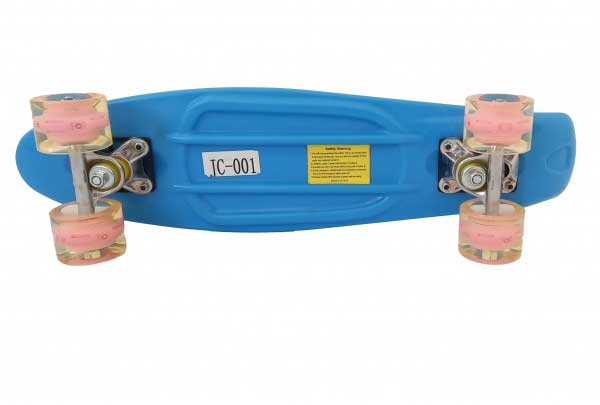 Dečiji skejtbord sa svetlećim točkovima TS-001 Plava - detalj