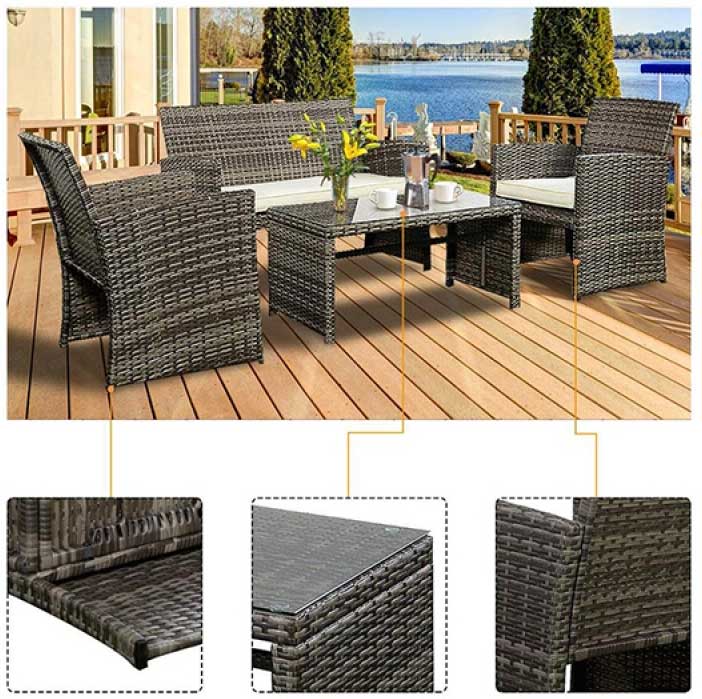 Baštenska garnitura Malaga Siva - detalj