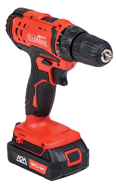 Akumulatorska bušilica šrafilica AGM BD 18V - detalj
