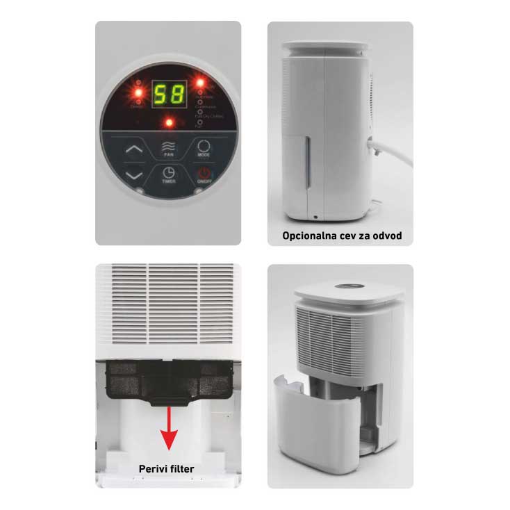 Kompresorski odvlaživač vazduha DHM10LR - detalj