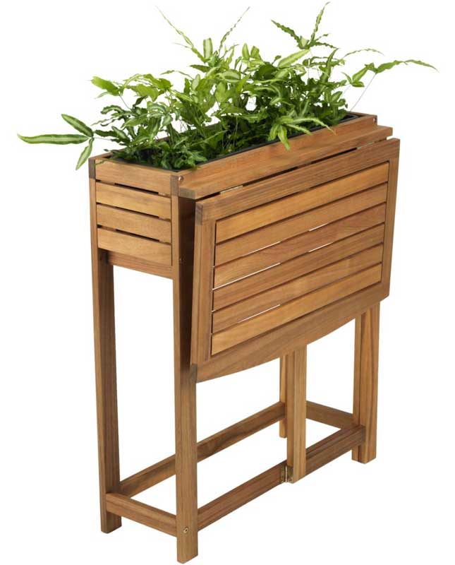 Balkonski sklopivi sto sa žardinjerom za cveće - detalj