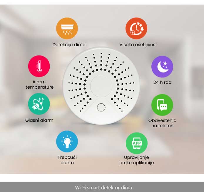 Bežični WiFi komplet za obezbeđivanje stana sa dojavom na vaš Android ili iOS pametni telefon - detalj