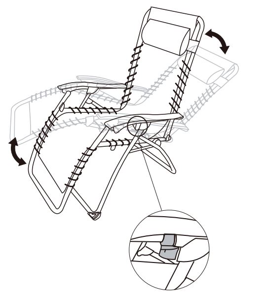 Podesiva Ležaljka Stolica Camfold BB - detalj