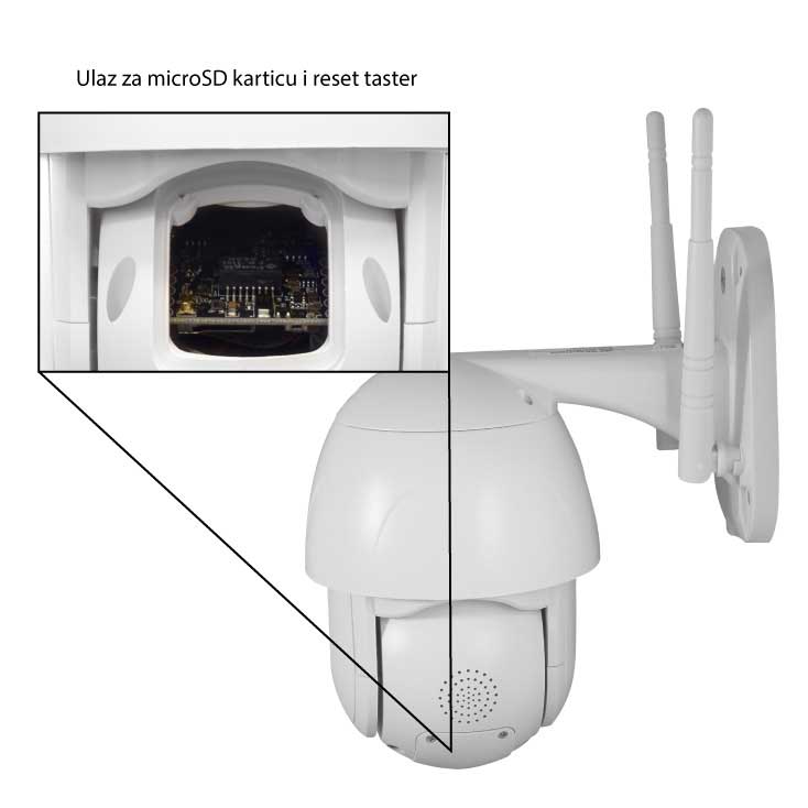 IP Wi-Fi smart kamera sa dvosmernom audio komunikacijom WFIP-962-3T - detalj
