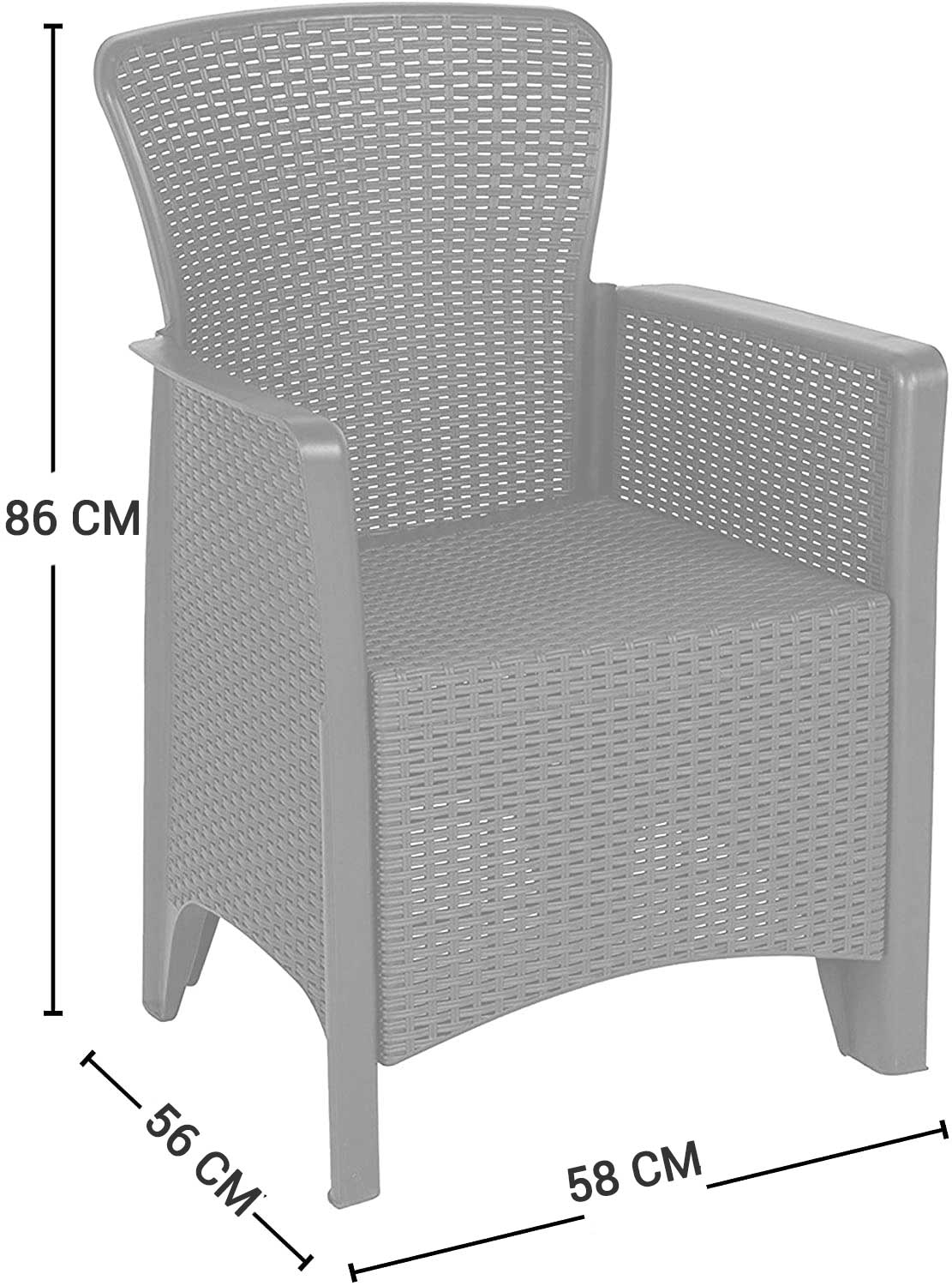 Garnitura za Terasu Antracit Tamno Siva - detalj