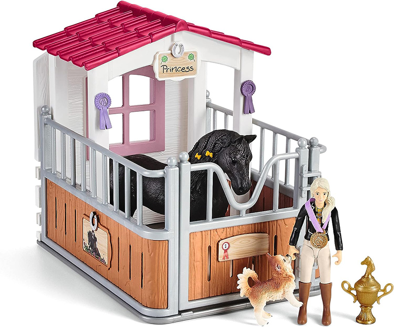 Schleich Horse Club figure - Konj i boks za konje - Tori i Princes 42437 - detalj