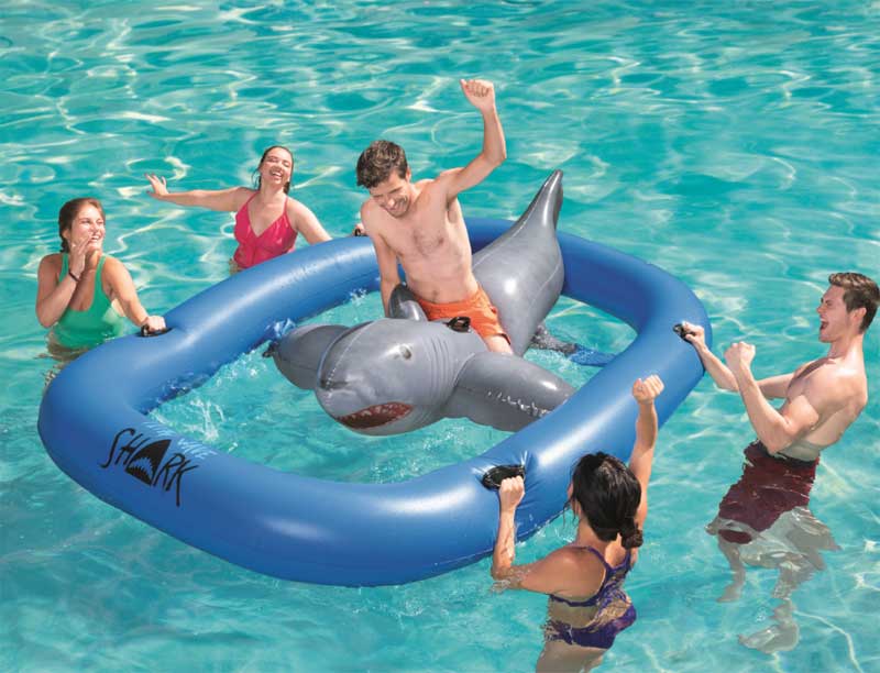 Bestway dušek za vodu na naduvavanje Ajkula 297x188cm - detalj