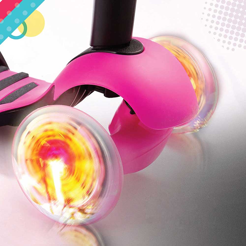 Dečiji trotinet guralica sa sedištem 3u1 Bubamara roze 652 - detalj