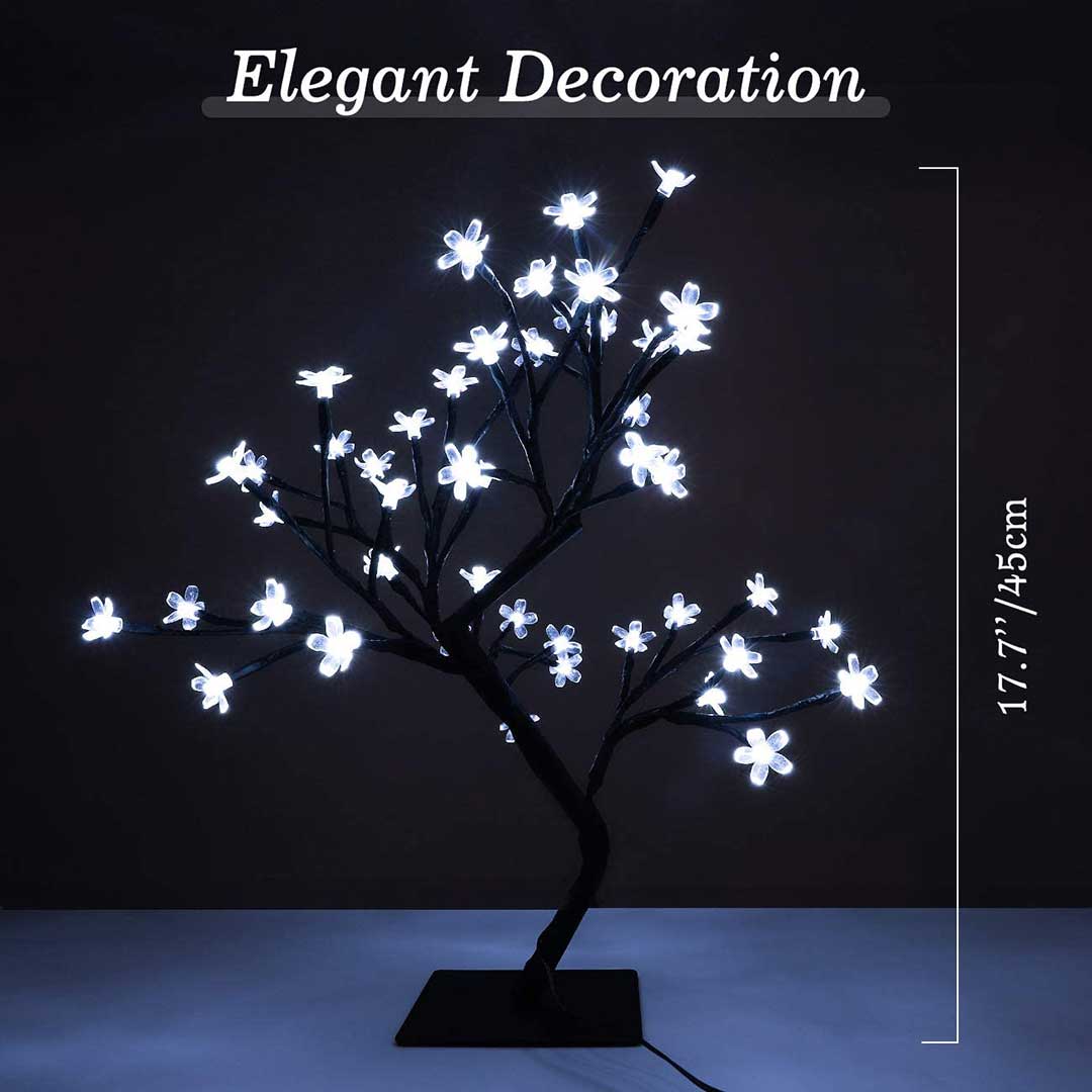 LED Svetleće Drvo Bonsai 45 cm - Hladno Belo Svetlo - detalj