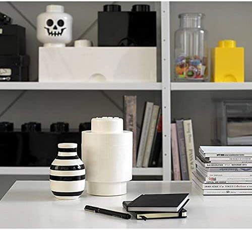 Okrugla kutija sa poklopcem LEGO® 12x18x12cm bela 4030 - detalj