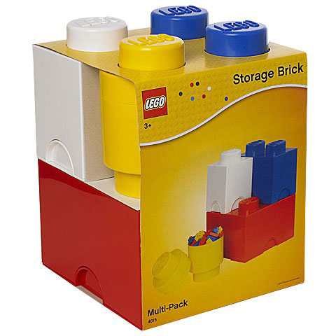 Set od 4 LEGO® kutije za odlaganje crvena, žuta, plava i bela 4015 - detalj