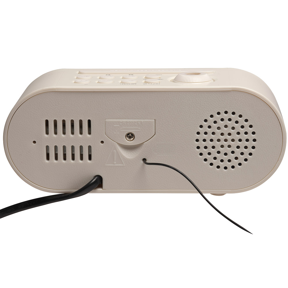 FM radio alarm sa projektorom vremena Denver CRP-717 beli - detalj