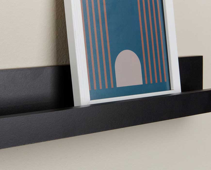 Zidna Polica za Tegle ili Slike 60 cm Black - detalj