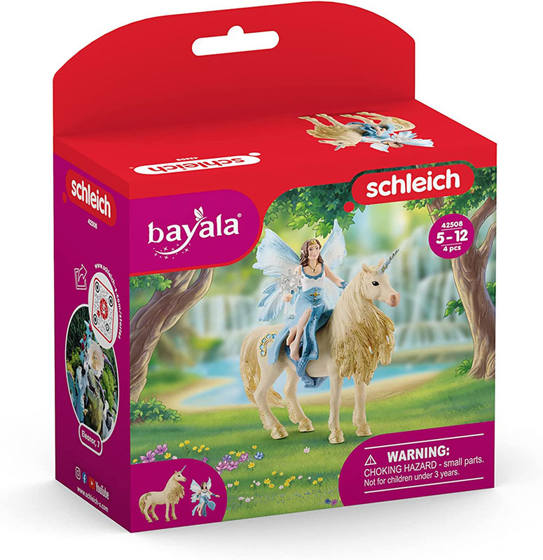 Schleich Bayala figurice - Vila Ejela jaše zlatnog jednoroga 42508 - detalj
