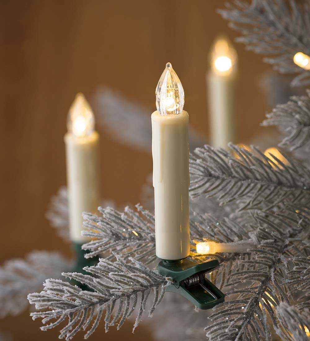 LED Sveće sa Štipaljkama za Jelku Vela Niz od 20 Komada - detalj