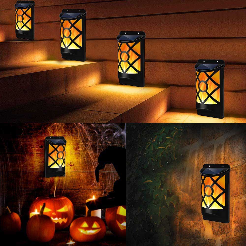 Solarna Zidna Lampa Sa Efektom Plamena - detalj
