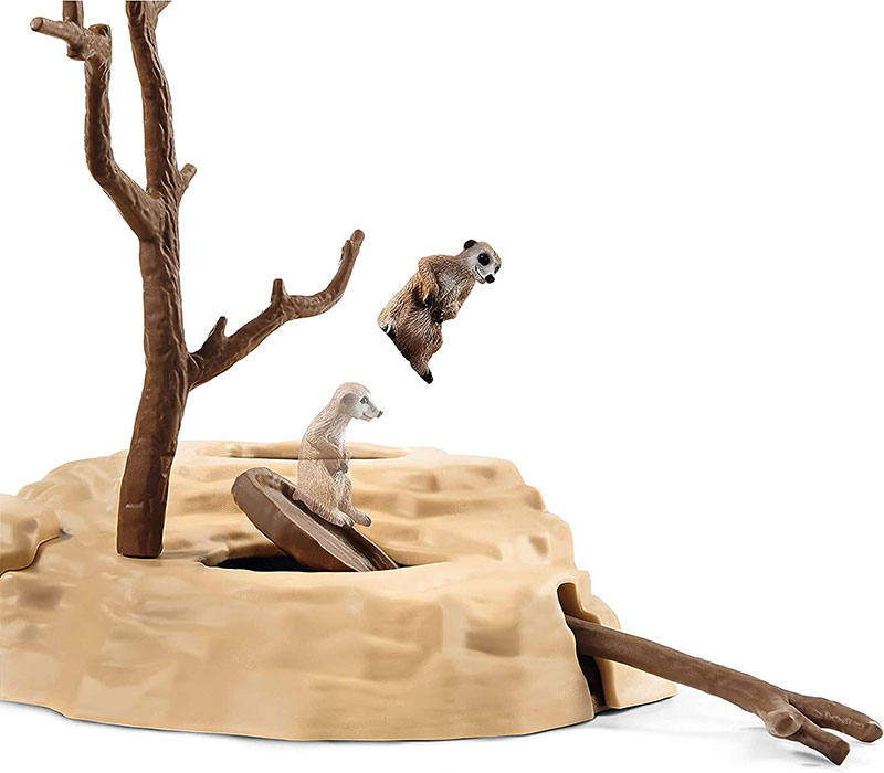 Schleich figurice Divlje životinje - Merkati - jazbina 42530 - detalj