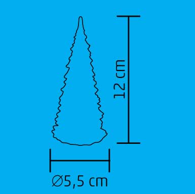 Akrilna LED jelka koja menja boje CDM12 - detalj