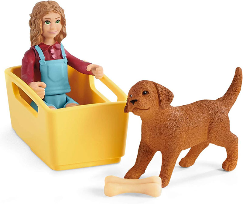 Schleich figurice Domaće životinje - Devojčica i pas 42543 - detalj
