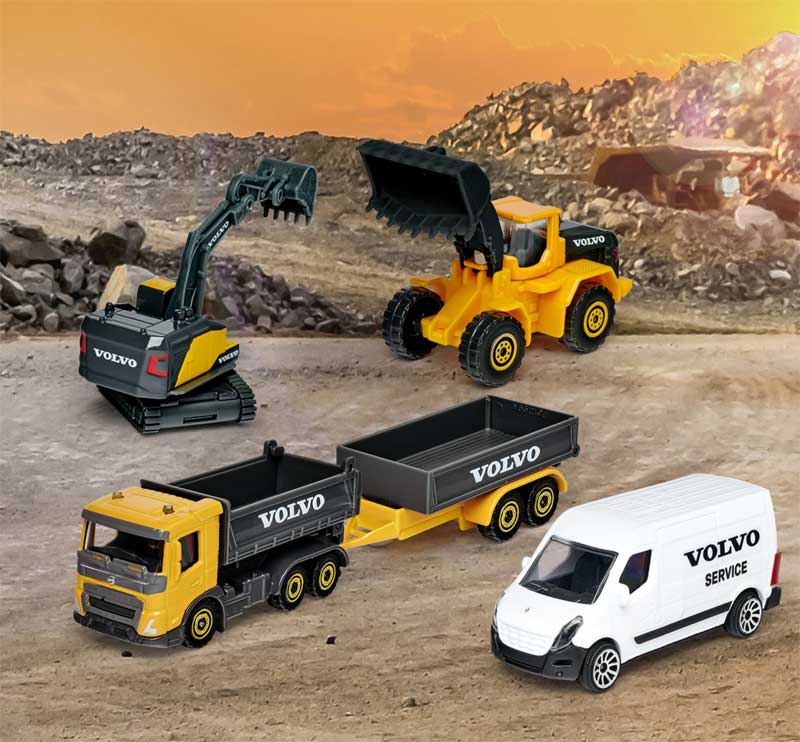 Igračka Volvo građevinski set sa vozilima Majorette Creatix 2050032 - detalj