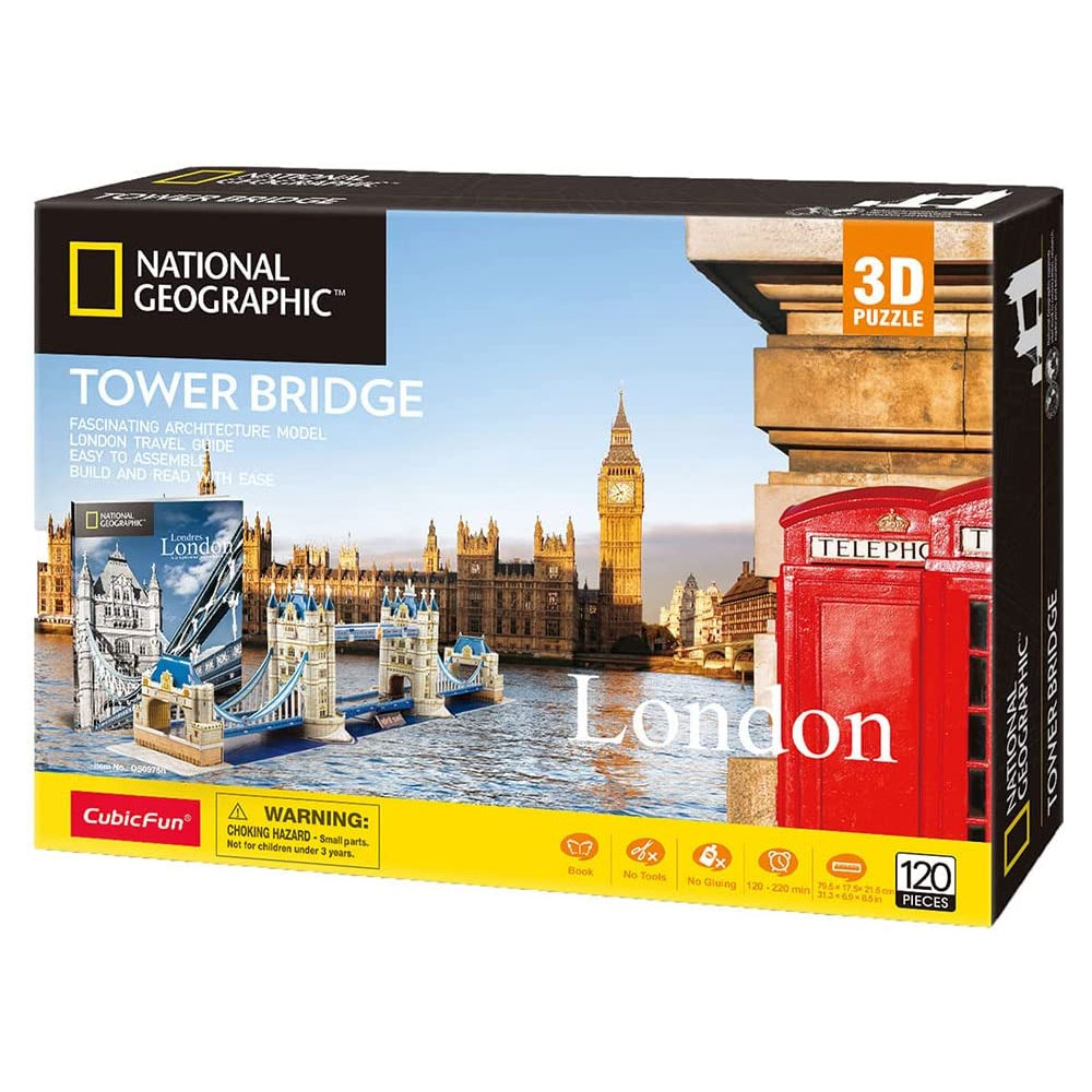 CubicFun National Geographic 3D Puzzle Tower Bridge DS0978h - detalj