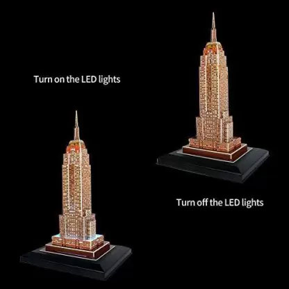 CubicFun 3D Puzzle Sa LED Osvetljenjem Empire State Building L503h - detalj