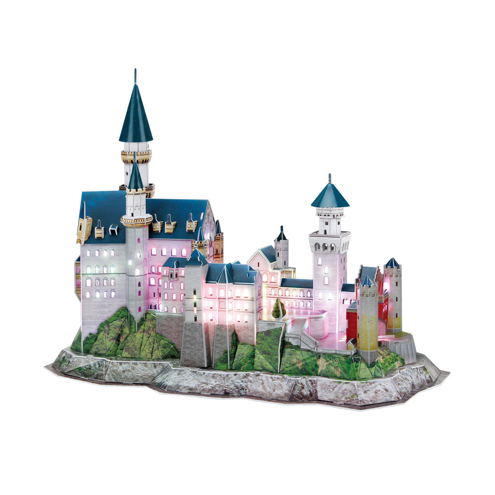 CubicFun 3D Puzzle Sa LED Svetlom Neuschwanstein Zamak L174h - detalj