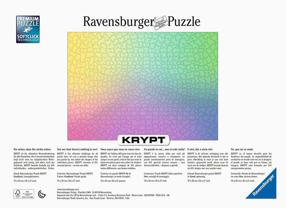 Ravensburger Puzzle slagalica 631 deo Krypt Gradient 12000146 - detalj