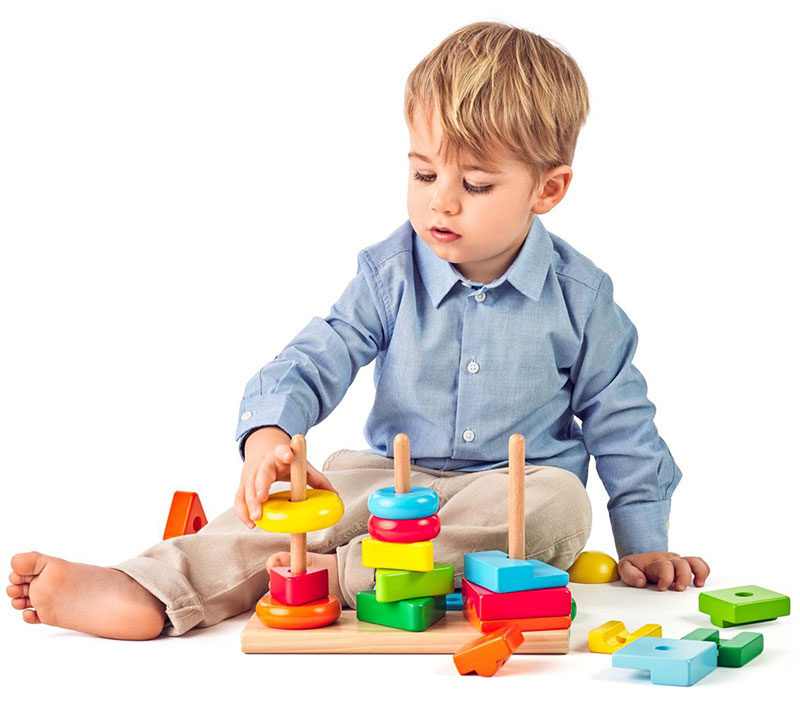 WOODY Didaktička igračka Tri tornja 90227 - detalj