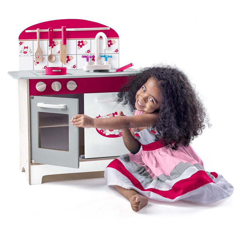 WOODY Drvena kuhinjica sa priborom Chichi Cats 91781 - detalj