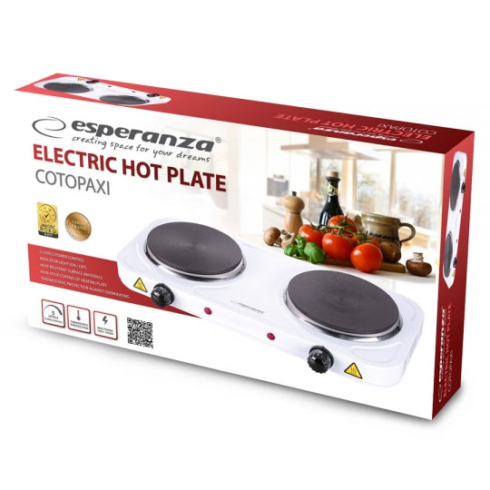 Električni rešo sa dve ringle Esperanza EKH010W - detalj