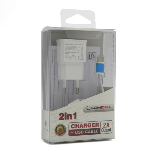 Kućni USB punjač sa kablom tip-C Comicell - detalj