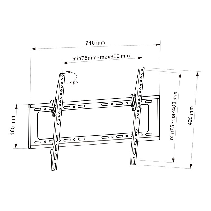 Podesivi nosač za televizor od 32 do 65 inča TVN-650T - detalj