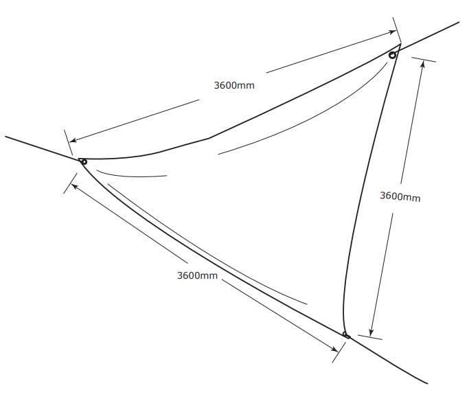 Trougaona tenda Shield Vario 3.6x3.6x3.6m Prljavo bela - detalj