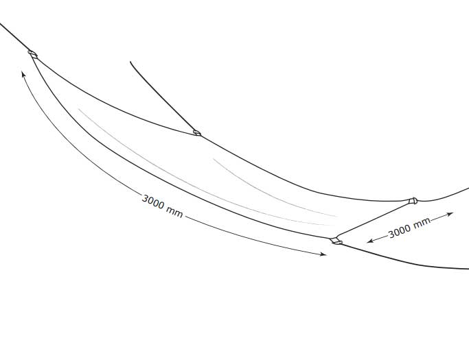 Tenda Shield Quatro 300x300cm Bež - detalj