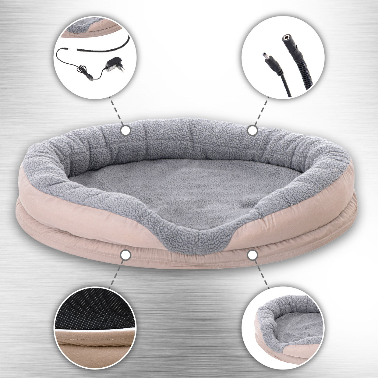 Krevet sa grejačem za kućne ljubimce Camry CR7431 - detalj