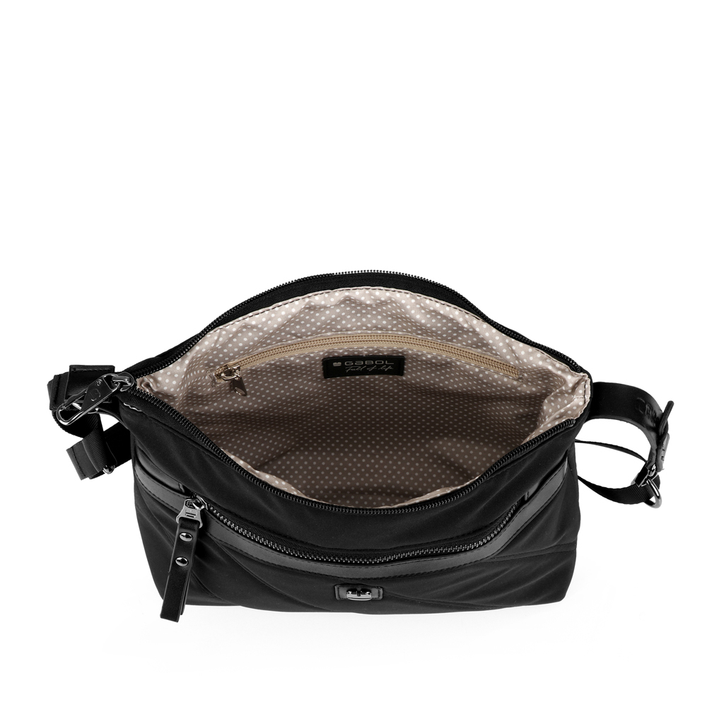 Ženska crna torba 24x19x9cm Gabol Aura 600505-001 - detalj