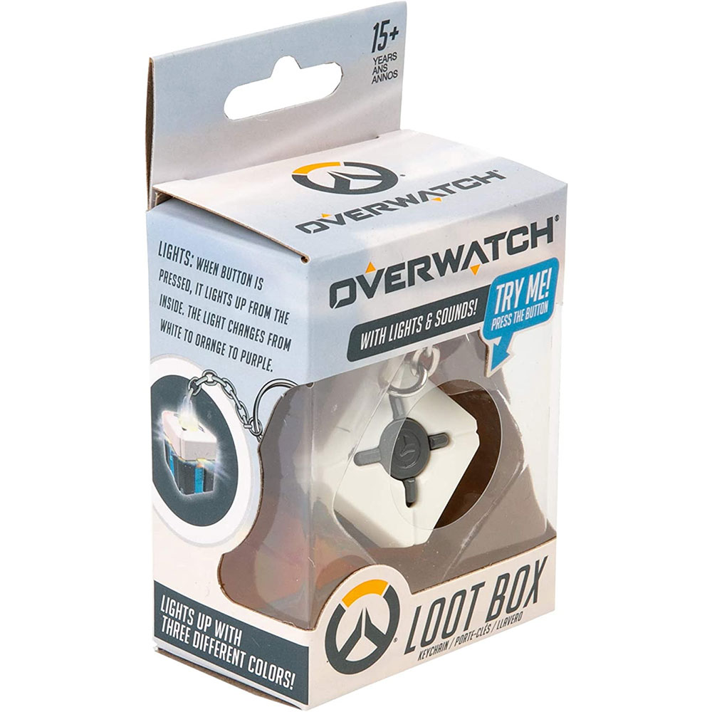 Overwatch Loot Box LED multicolor privezak za ključeve - detalj