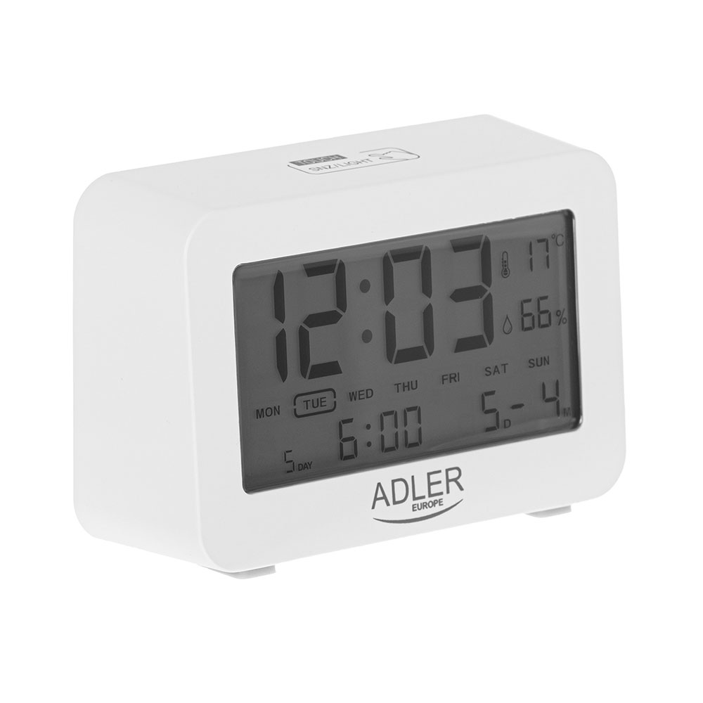 Adler AD1196W budilnik na baterije - detalj