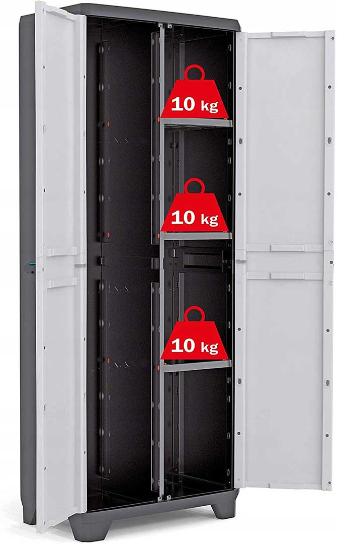 Plastični Dvokrilni Orman Za Dvorište i Terasu Keter Linear Utility - detalj