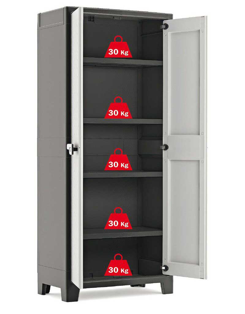 Plastični orman sa metalnim šarkama Keter Titan Tall - detalj