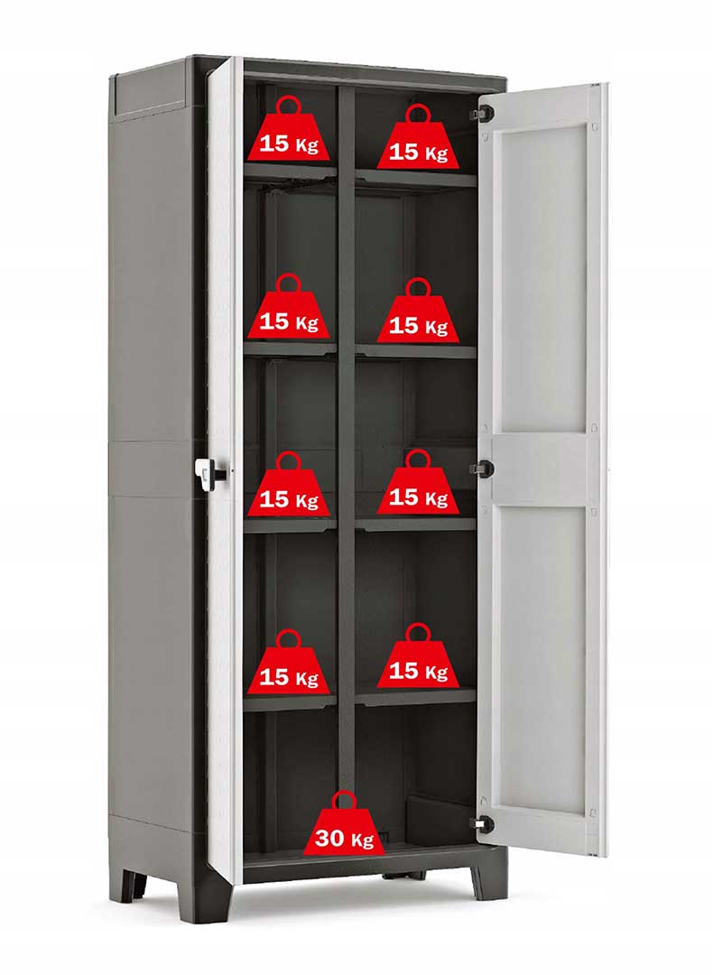 Plastični orman sa metalnim šarkama Keter Titan Multi - detalj