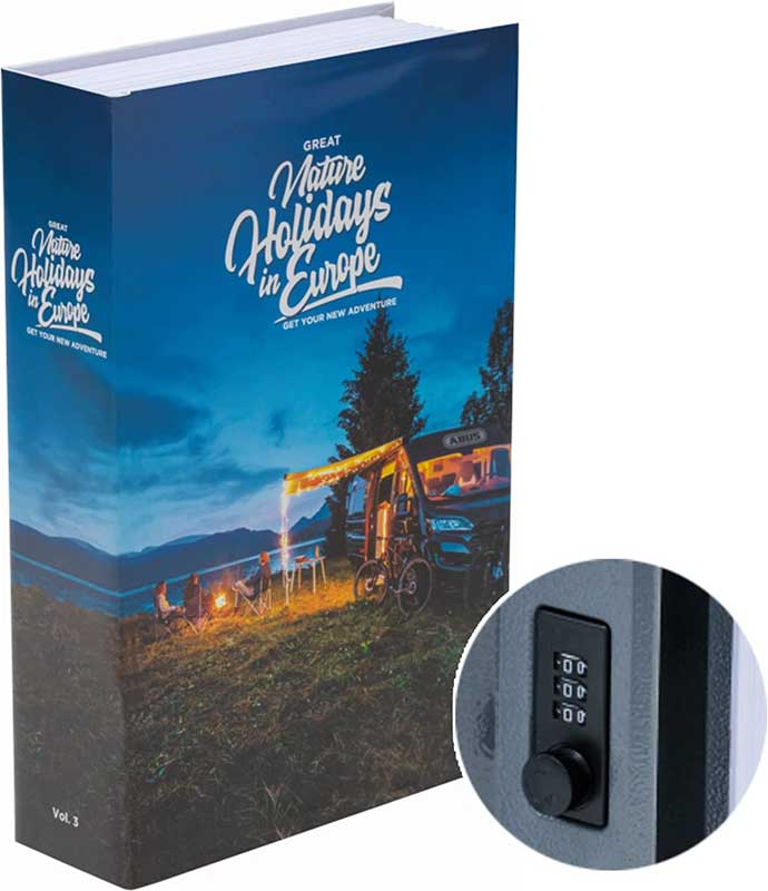 Sef za novac i dragocenosti u obliku knjige sa šifrom Abus Book - detalj