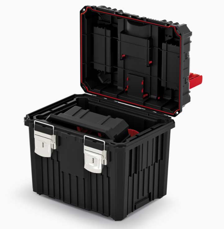 Velika dvodelna kutija za alat sa točkićima Kistenberg KHVWM - detalj