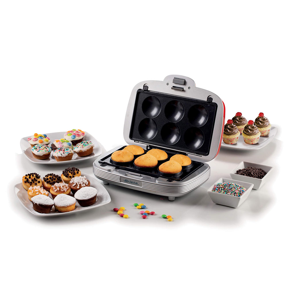 Višenamenski aparat za mafine, krofnice i sendviče Ariete Party Time 1972 crveni - detalj