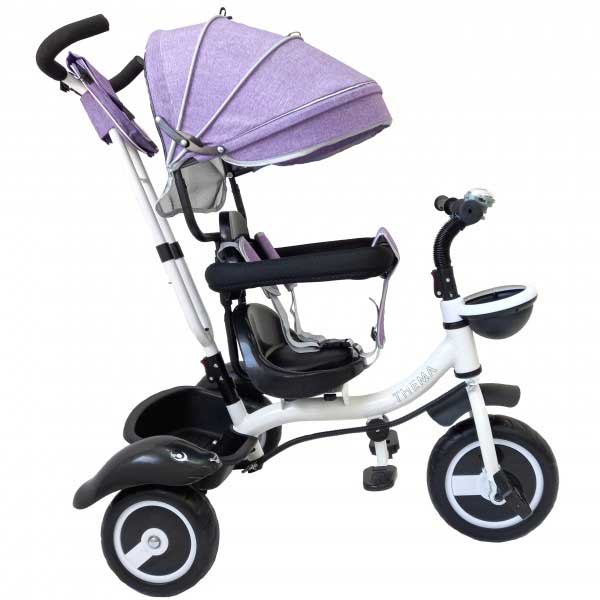 Dečiji tricikl Guralica Sa tendom TS-62 Ljubičasta - detalj