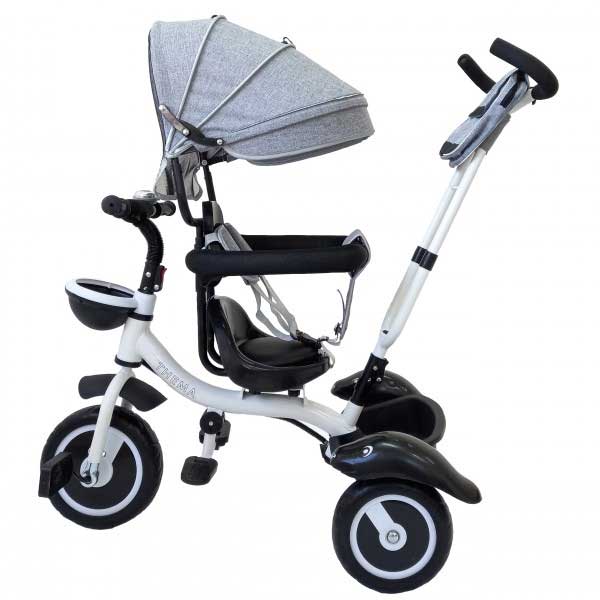 Dečiji tricikl Guralica Sa tendom TS-62 Siva - detalj