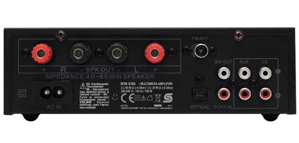Multimedijalno Hi-Fi stereo pojačalo SAL BTA250 2x50W - detalj