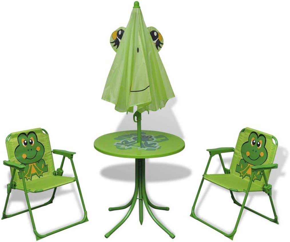 Dečija Baštenska Garnitura Sa Suncobranom - Žaba - detalj